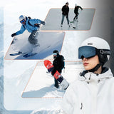 Qunature 10130003001 Skihjelm med øremasker Snowboard størrelse L - hvid