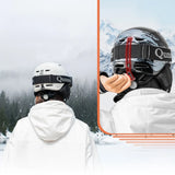 Qunature 10130003005 Skihjelm med ørepropper Panda Snowboard til børn størrelse M - hvid
