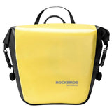 Rockbros AS-003-1Y vandtæt cykeltaske med skulderrem, monteret foran/bagsiden, 10-14l - gul