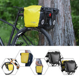 Rockbros AS-003-1Y vandtæt cykeltaske med skulderrem, monteret foran/bagsiden, 10-14l - gul
