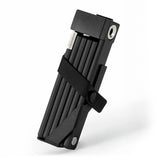 Rockbros 32140003001 foldable bicycle lock with key and handle, 88cm - black