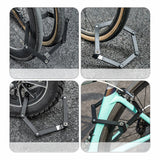 Rockbros 32140003001 foldable bicycle lock with key and handle, 88cm - black