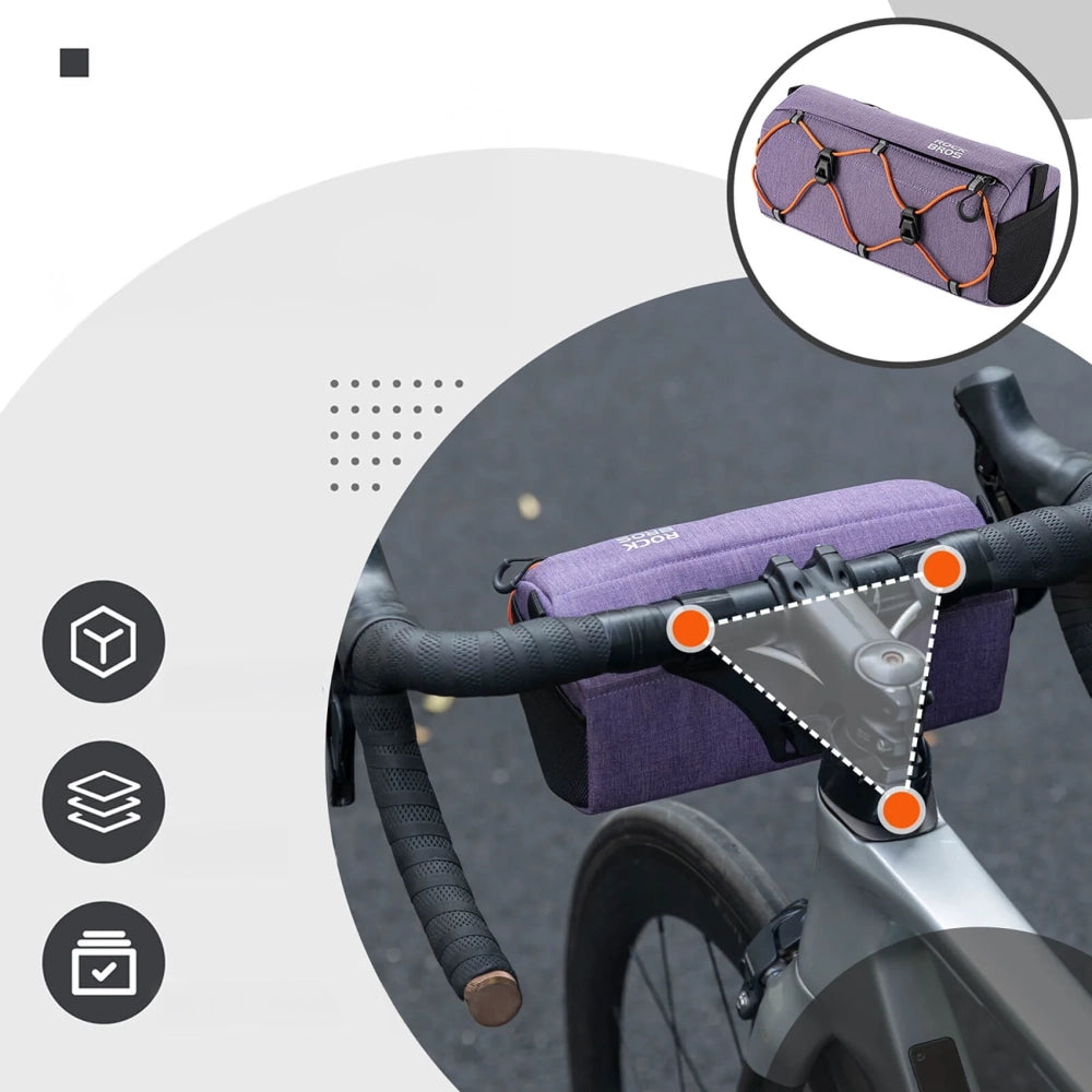 Rockbros 30110054005 Styr Cykeltaske 2,2L - Lilla