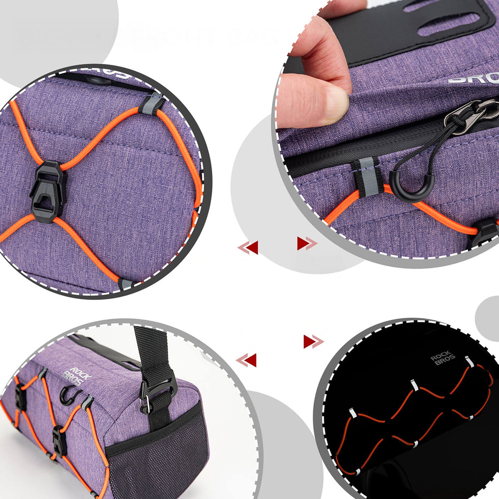 Rockbros 30110054005 Styr Cykeltaske 2,2L - Lilla