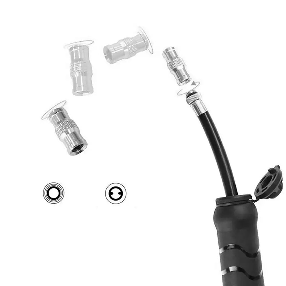 Rockbros 810PCS-HP Mini Håndcykelpumpe med Presta & Schrader Slange - Sort