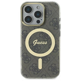 Guess IML 4G MagSafe-fodral til iPhone 16 Pro - brun