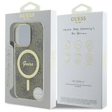 Guess IML 4G MagSafe-fodral til iPhone 16 Pro - brun