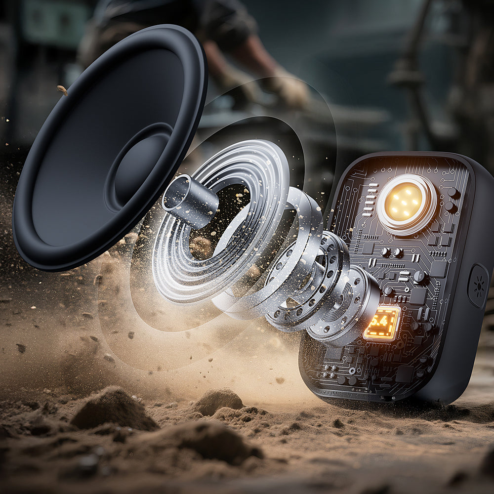 Joyroom Maya JR-MS03 bærbar Bluetooth-højttaler med indbygget lommelygte, resistent - gul