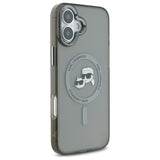 Karl Lagerfeld IML Metal Karl&Choupette Head MagSafe Case til iPhone 16 - sort