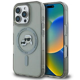 Karl Lagerfeld IML Metal Karl&Choupette Head MagSafe Case til iPhone 16 Pro Max - sort