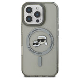Karl Lagerfeld IML Metal Karl&Choupette Head MagSafe Case til iPhone 16 Pro Max - sort