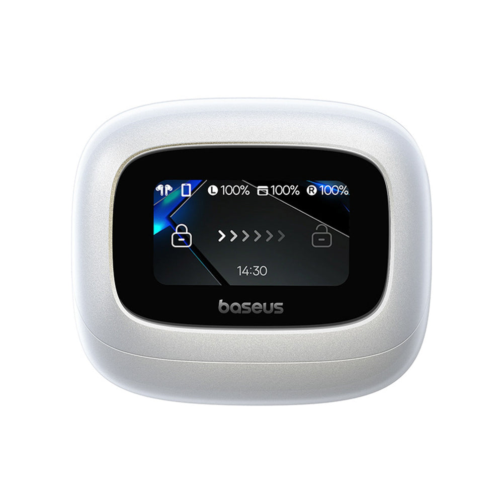 Baseus Bowie M2s Ultra TWS trådløse in-ear hovedtelefoner med interaktiv skærm - hvid