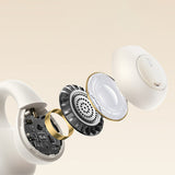 Baseus Bass 15 Clip OWS trådløse hovedtelefoner med Baseus Simple USB-C 3A 30cm kabel - hvid