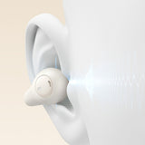 Baseus Bass 15 Clip OWS trådløse hovedtelefoner med Baseus Simple USB-C 3A 30cm kabel - hvid