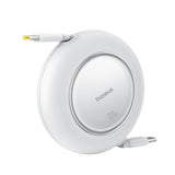 Baseus Free2Pull Mini 100W Retractable USB-C-kabel - USB-C 2m - hvid