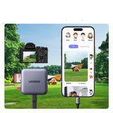 Ugreen Magnetisk hukommelseskortlæser + 100W PD 3in1 oplader - Grå
