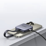 Ugreen Magnetisk hukommelseskortlæser + 100W PD 3in1 oplader - Grå