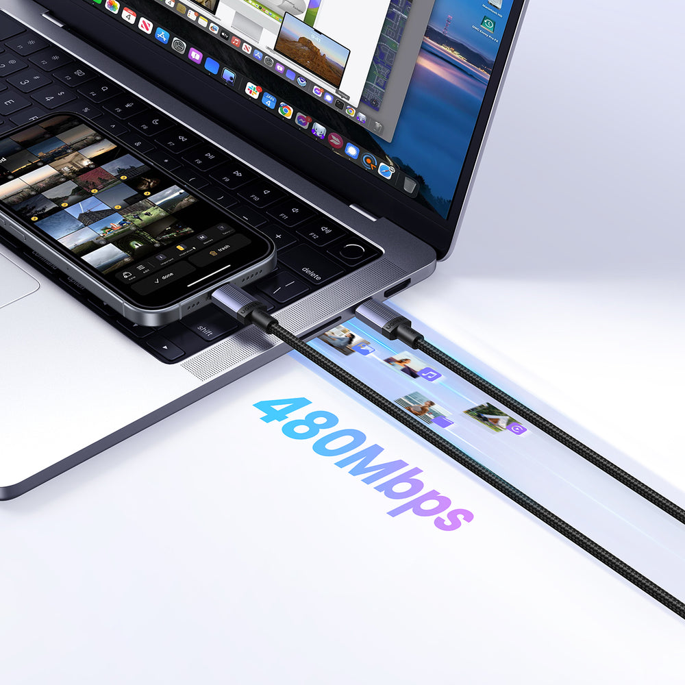Ugreen USB-C til USB-C PD-kabel 240W 2m - sort