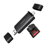 Ugreen 2in1 USB-C / USB-A SD 4.0 UHS-II kortlæser - sort
