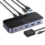 Ugreen switch USB-C USB-A 10Gb/s - grå