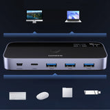 Ugreen switch USB-C USB-A 10Gb/s - grå