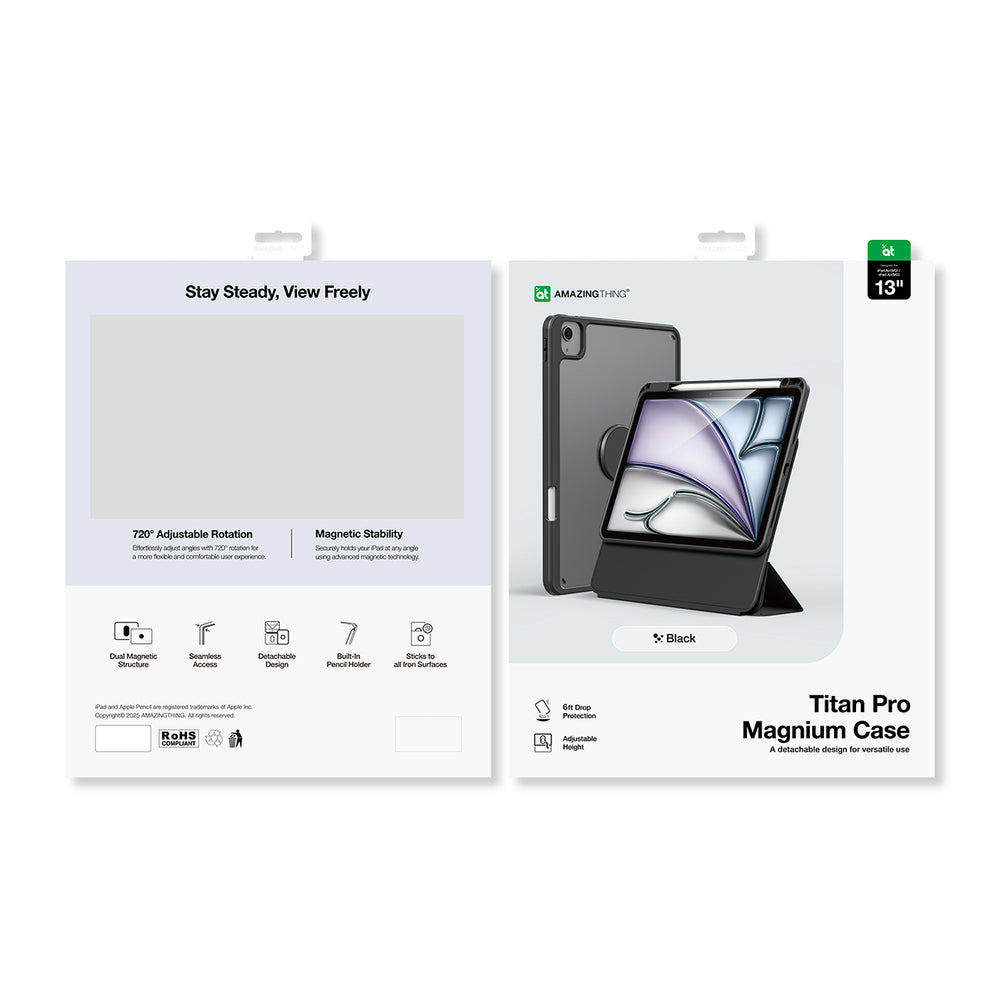 AmazingThing Titan Pro Mag Case til iPad Air M3 13" - sort