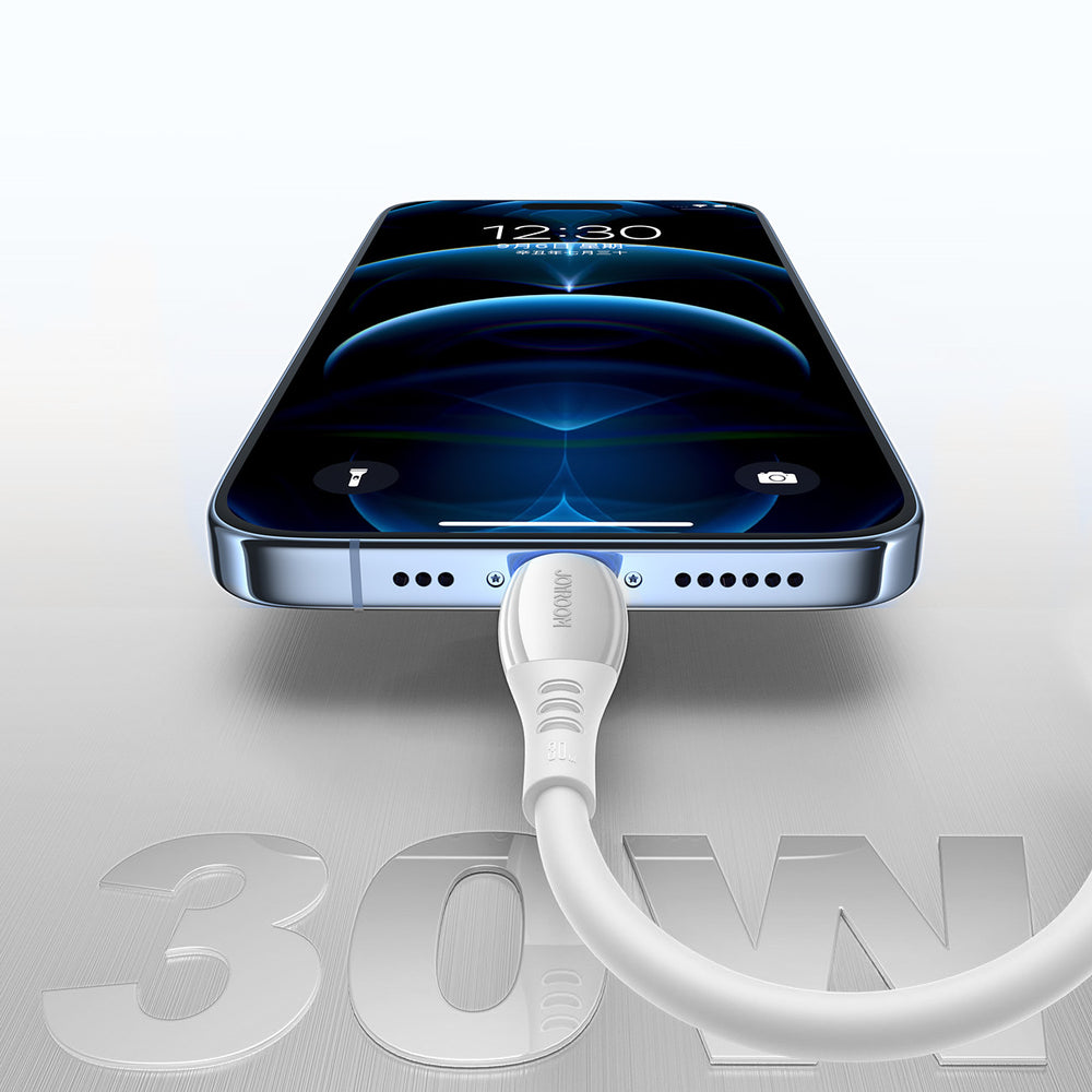 Joyroom S-A59 Vibrant Series 30W USB-C - Lightning kabel 1,2m - hvid