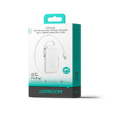 Joyroom JR-PR2L 10000mAh 35W Power Bank med indbygget inddrageligt USB-C-kabel og Lightning Lanyard-kabel - hvid