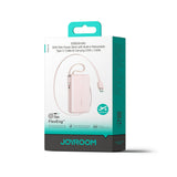 Joyroom JR-PR2L 10000mAh 35W Power Bank med indbygget inddrageligt USB-C-kabel og Lightning Lanyard-kabel - Pink