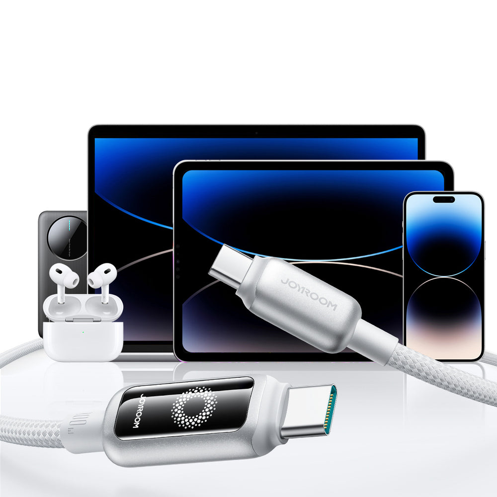 Joyroom S-A55 StarFlight 100W USB-C - USB-C-kabel 1,2 m - hvid