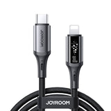 Joyroom S-A60 StarTalk 30W USB-C- Lightning kabel 1,2 m - sort