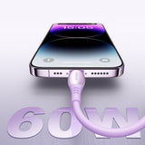 Joyroom S-A59 Vibrant Series 60W USB-C - USB-C-kabel 1,2 m - lilla