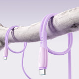 Joyroom S-A59 Vibrant Series 60W USB-C - USB-C-kabel 1,2 m - lilla