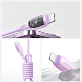Joyroom S-A59 Vibrant Series 30W USB-C - Lightning kabel 1,2 m - lilla