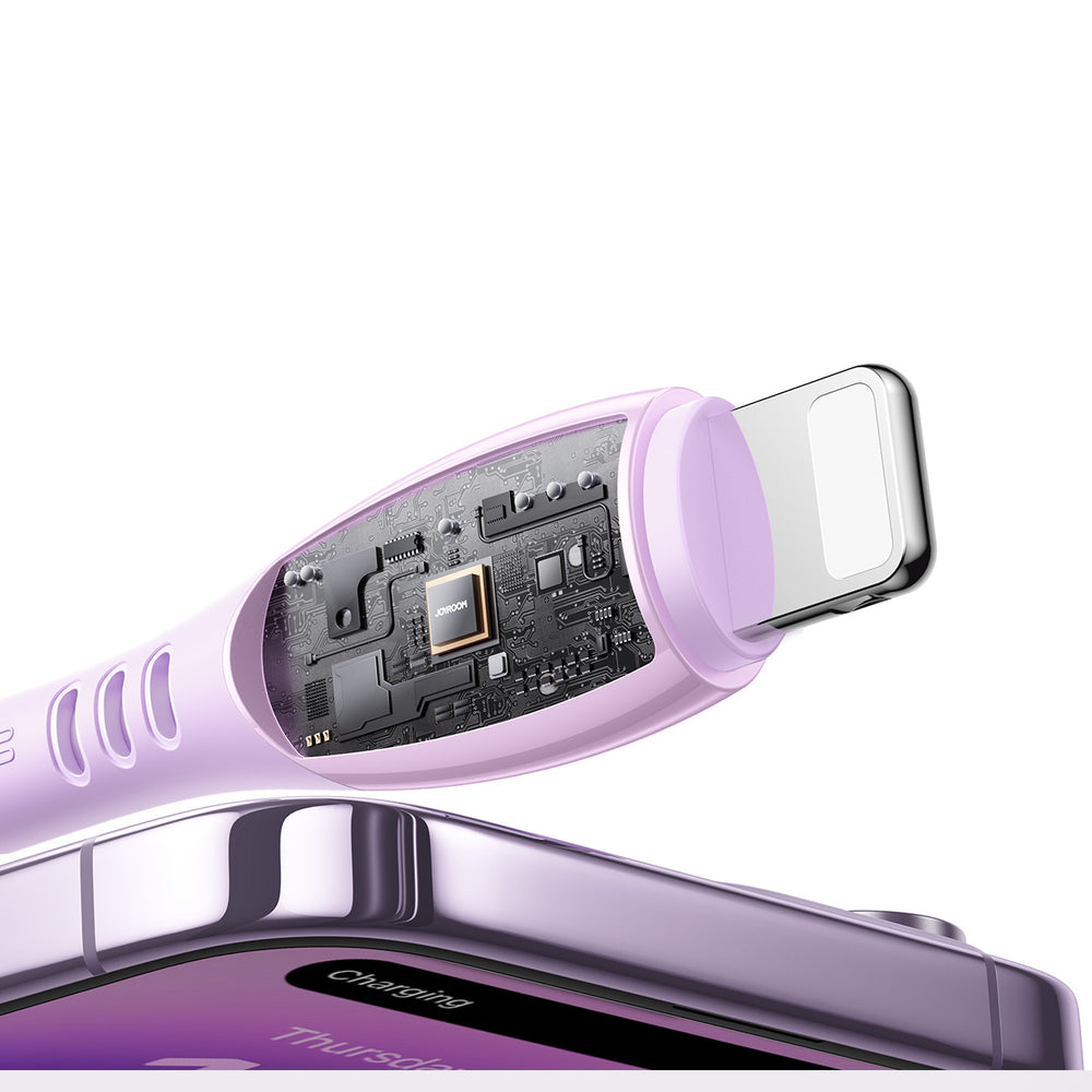 Joyroom S-A59 Vibrant Series 30W USB-C - Lightning kabel 1,2 m - lilla