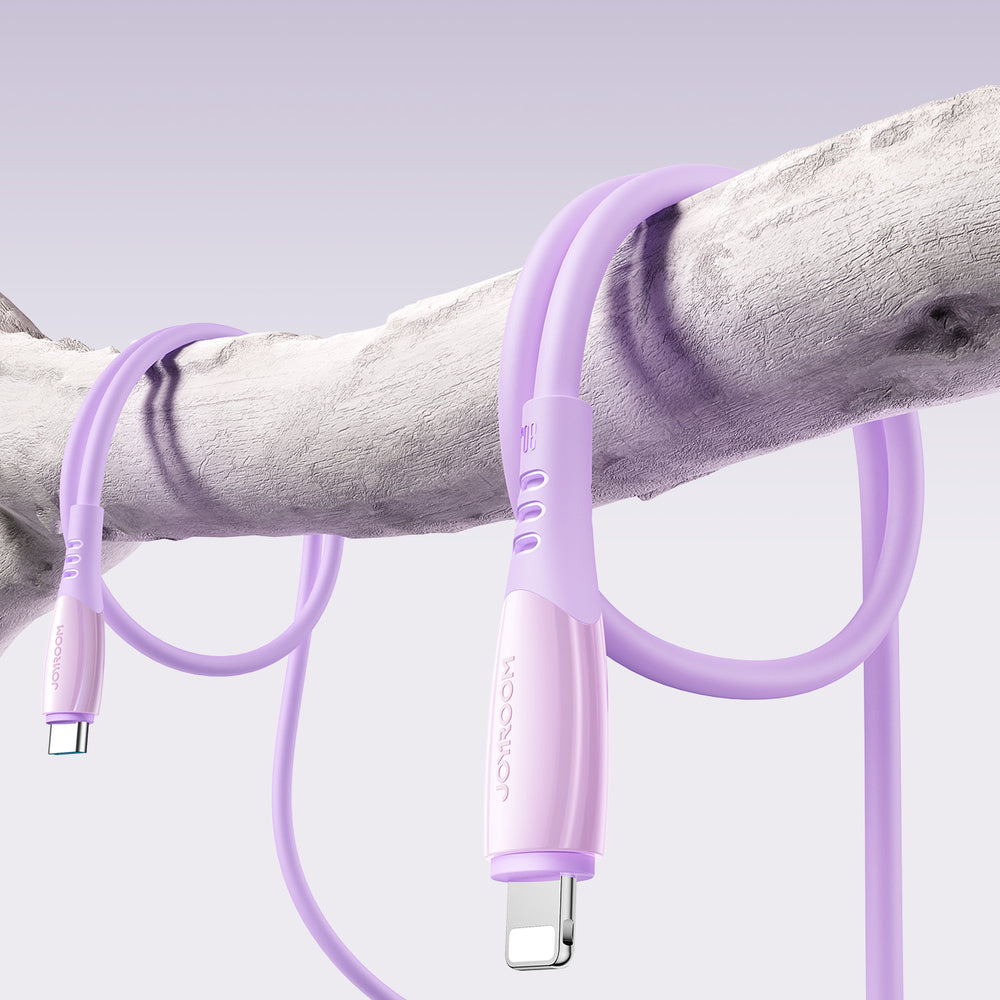 Joyroom S-A59 Vibrant Series 30W USB-C - Lightning kabel 1,2 m - lilla
