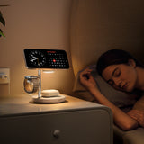Joyroom JR-W23 Qi2 4-i-1 bordoplader med indbygget induktiv natlampe - hvid