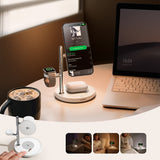 Joyroom JR-W23 Qi2 4-i-1 bordoplader med indbygget induktiv natlampe - hvid