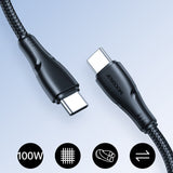Joyroom S-A11 Surpass kabel 60W USB-C - USB-C 0,25m - sort