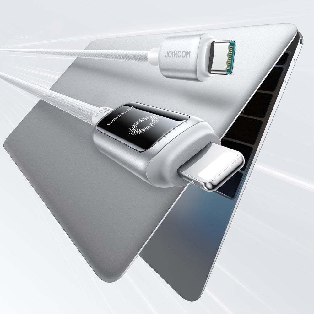 Joyroom S-A55 StarFlight 30W USB-C - Lightning kabel 1,2 m - hvid