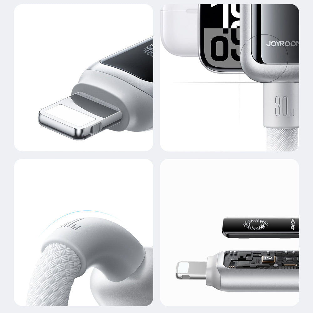 Joyroom S-A55 StarFlight 30W USB-C - Lightning kabel 1,2 m - hvid