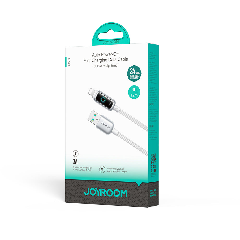 Joyroom S-A55 StarFlight 3A USB-A - Lightning kabel 1,2 m - hvid
