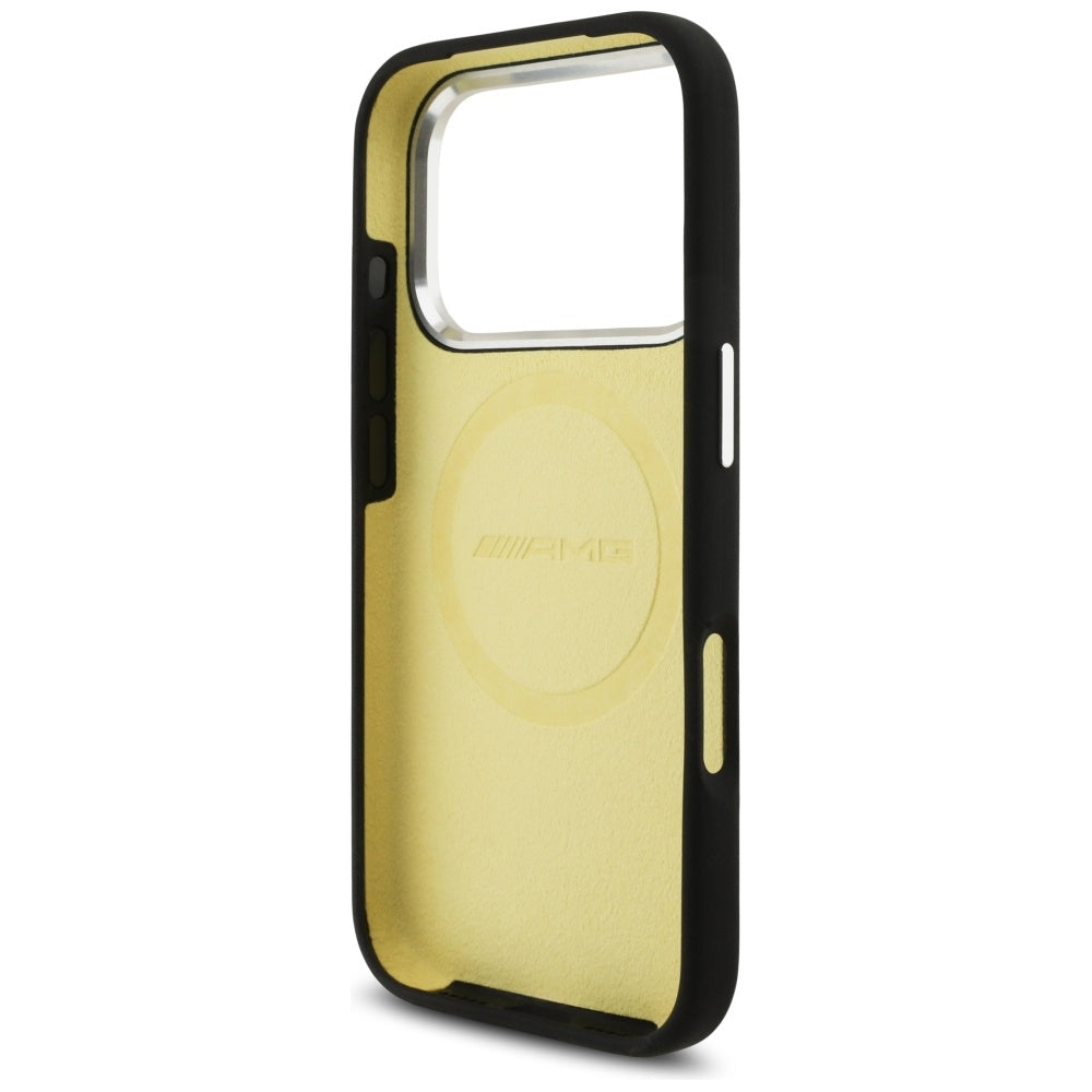 AMG Silicone Oversize Rhombs MagSafe Case til iPhone 17 Pro - sort