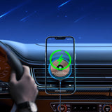 Joyroom biltelefonholder med Qi 15W induktiv oplader (MagSafe-kompatibel) til luftventil, sølv (JR-ZS291)