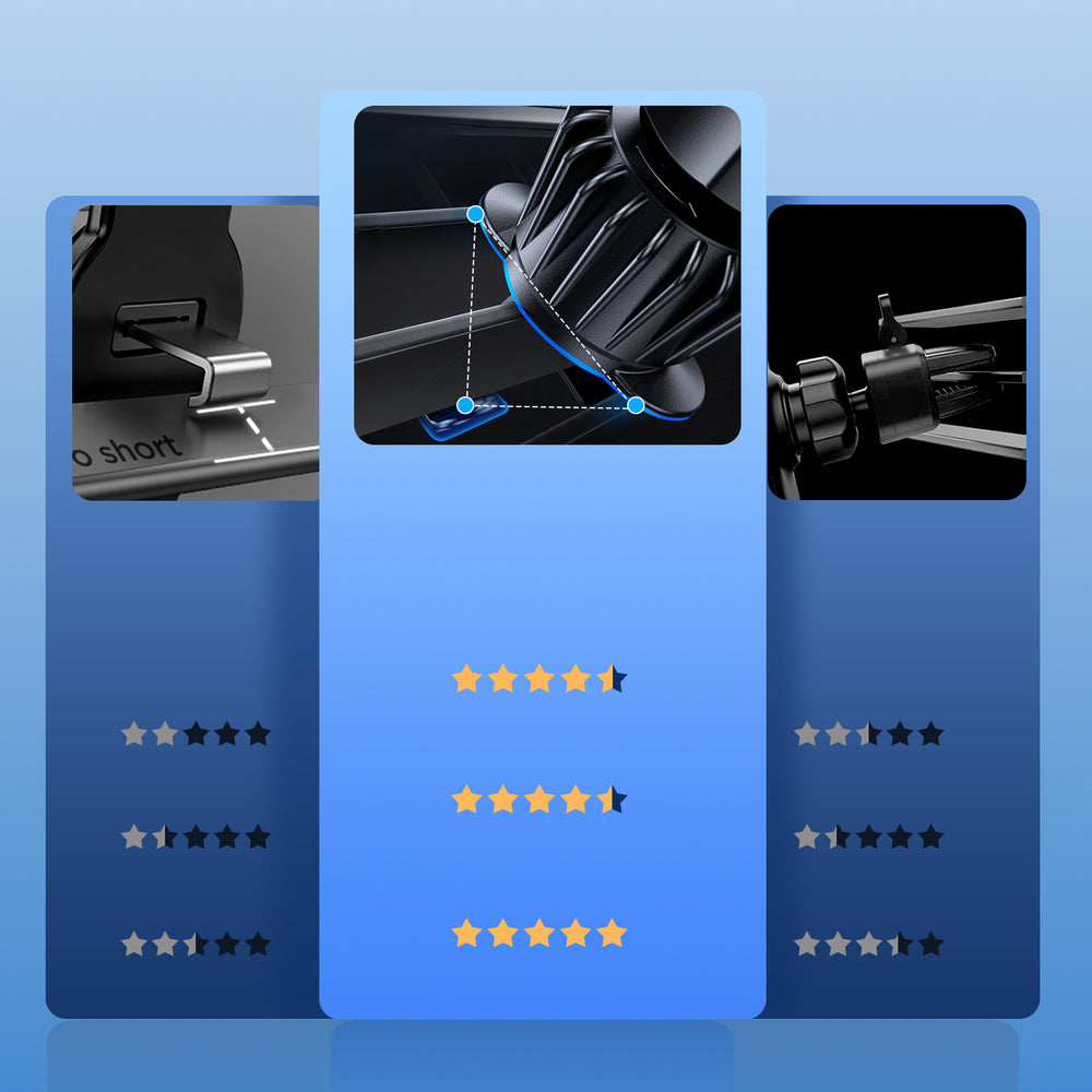 Joyroom biltelefonholder med Qi 15W induktiv oplader (MagSafe-kompatibel) til luftventil, sølv (JR-ZS291)