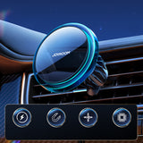 Joyroom biltelefonholder med Qi 15W induktiv oplader (MagSafe-kompatibel) til luftventil, sølv (JR-ZS291)