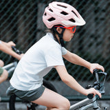Rockbros LK-67 ungdoms cykelhjelm med aftagelig visir 54<unk>58 cm - Pink