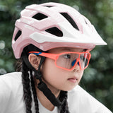 Rockbros LK-67 ungdoms cykelhjelm med aftagelig visir 54<unk>58 cm - Pink