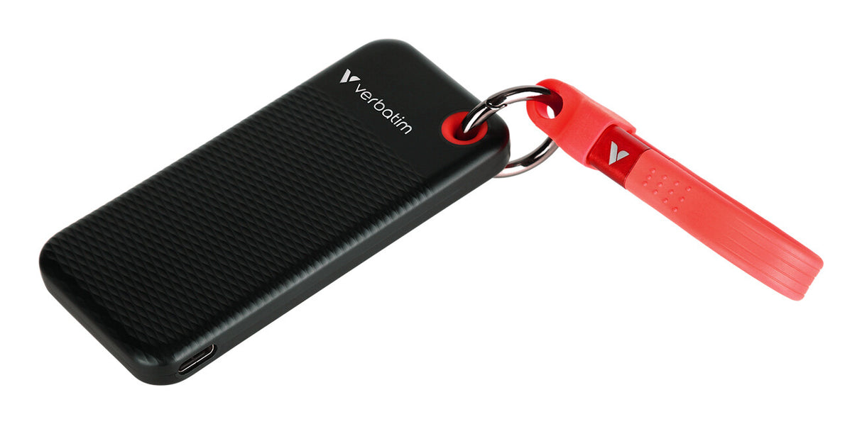 Verbatim Pocket SSD 256 GB USB Type-C 3.2 Gen 2 (3.1 Gen 2) Sort, Rød