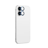 AmazingThing AR Aluminium 2 Linser Glas med Kameralinseramme til iPhone 16 / 16 Plus - Blå